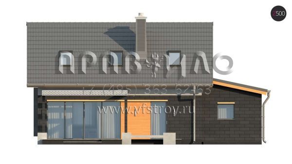 Проект дома с гаражом на одно авто S3-116-3 (Z227)