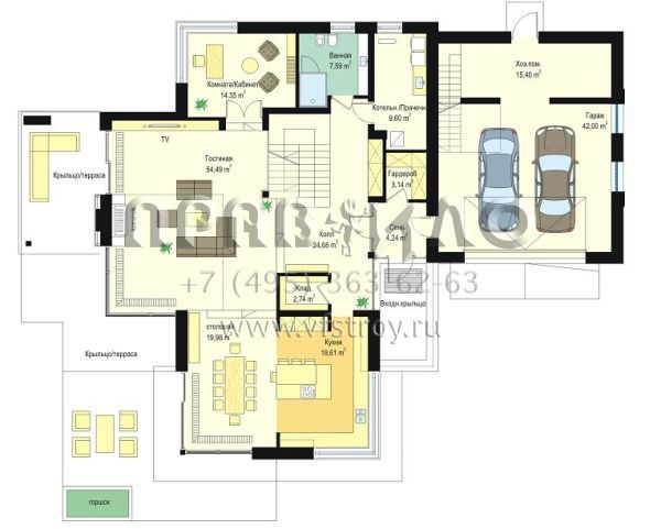 Проект эксклюзивного коттеджа S8-432-1 (Дом с видом)