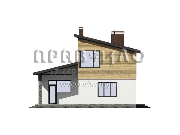 Проект современного загородного дома S7-182 (5-08)