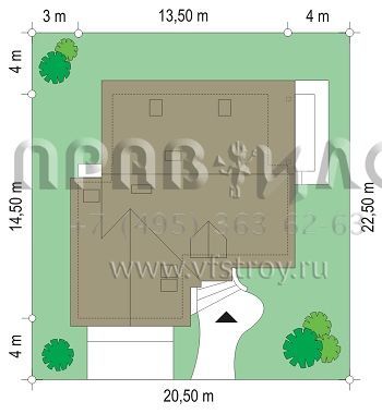 Проект дома с функциональной планировкой S8-266-2 (Роща)