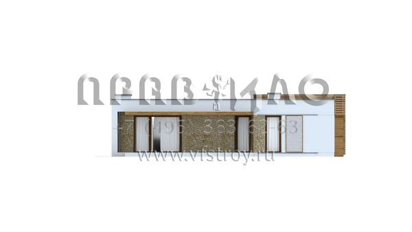Проект дома с плоской кровлей в стиле хай-тек S3-99-1 (ZX53)