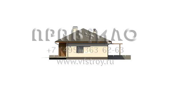 Проект одноэтажного четырехкомнатного дома с гаражом S3-145-2 (Z176 GP)