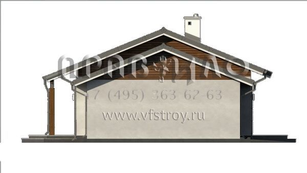 Проект одноэтажного дома для небольшой семьи S3-106-2 (Z7 LGL)