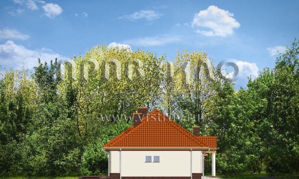 Проект дома с пристроенным слева гаражом S8-237-3 (Четыре Угла 3)