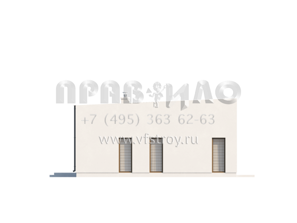 Проект дома в стиле хайтек с плоской кровлей  S3-114 (Zx35)