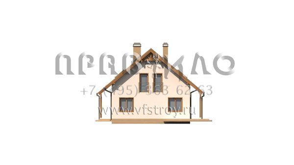 Проект квадратного в плане мансардного дома с пятью комнатами S3-133-6 (Z162 v3)