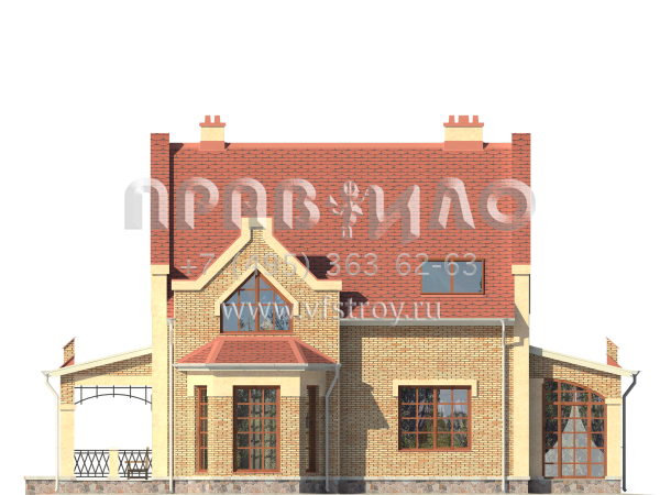 Проект респектабельного загородного дома в романском стиле S7-205(3-14)