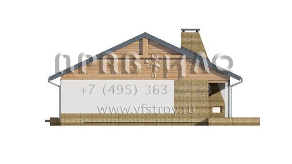 Проект комфортабельного одноэтажного дома с широкой двускатной крышей S3-124-5 (Z41 plus)