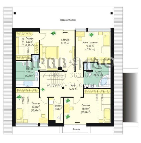 Проект светлого загородного дома S8-311 (Открытый)