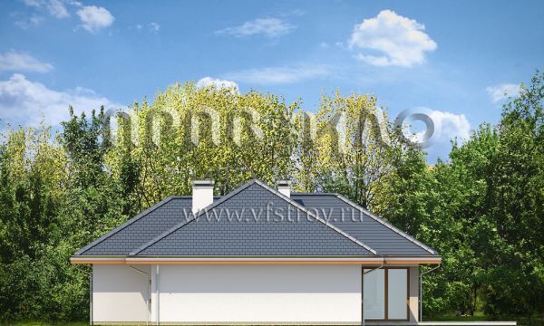 Проект одноэтажного коттеджа с двойным гаражом S8-176 (Дом по размеру 2)