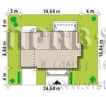 Проект одноэтажного дома с жилой мансаррдой и с пристроенным гаражом S3-189-5 (Z162 GLv2)