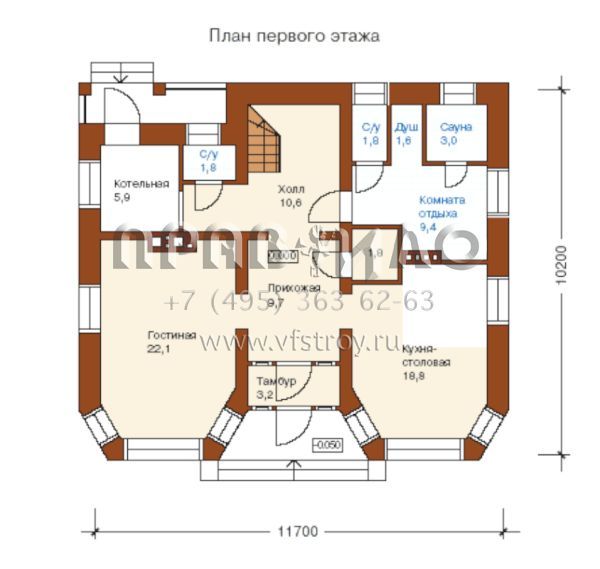 Компактный  дом с мансардой S6-178(I-178-1K)
