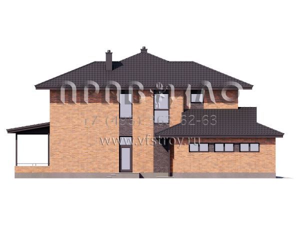 Дом из газобетона с гаражом на два автомобиля S7-216 (3-65b)