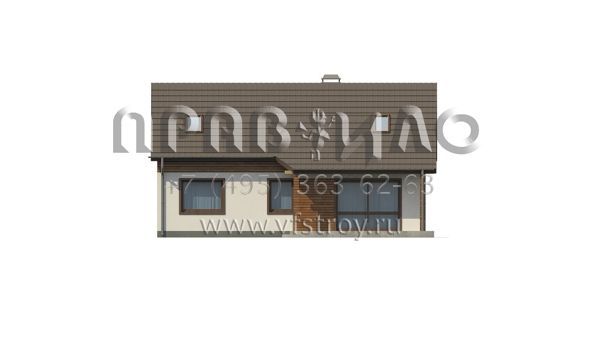 Проект дома с мансардой из кирпича (керамических блоков или газобетона) S3-171-2 (Z7 P 35)
