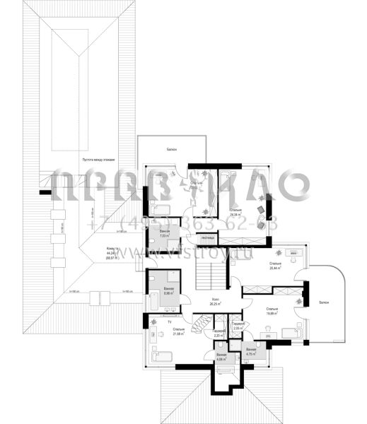 Проект комфортабельного особняка с бассейном, сауной и гаражом на два автомобиля S8-703 (Резиденция с Видом)