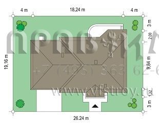 Проект выгодного одноэтажного дома S8-177 (Четыре Угла)