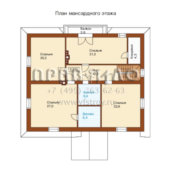 Проект небольшого загородного дома S6-249(K-249-1P)