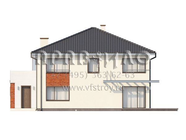Проект просторного современного коттеджа  S3-252-1 (ZX30)