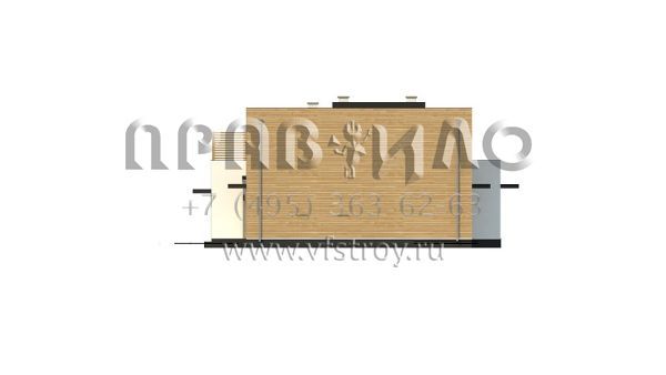 Проект современного особняка с открытым бассейном S3-206-6 (ZX120)