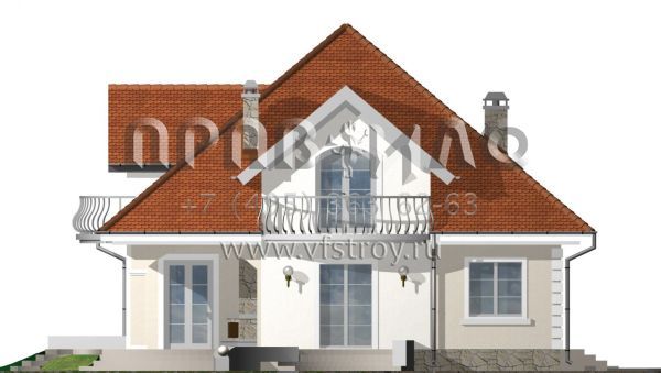 Проект коттеджа с кирпичной облицовкой S3-187-4 (Z18 K)