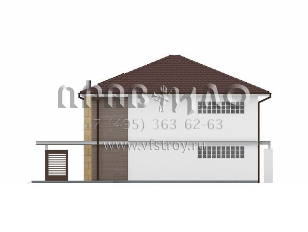 Проект двухэтажного современного коттеджа  S3-187-1 (Zx2)