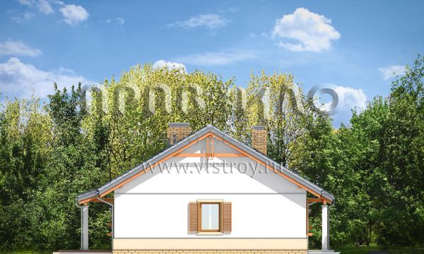 Проект коттеджа с простой архитектурой S8-107-1 (Жабка 3)