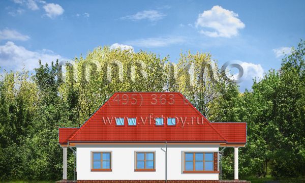 Проект мансардного дома для большой семьи  S8-184 (Мазурек 3)