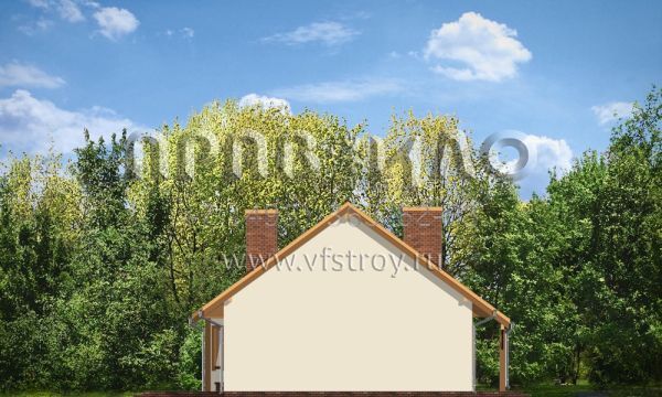 Проект коттеджа с простой формой S8-216 (Искорка)