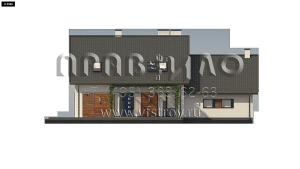 Проект уютного мансардного дома с большим гаражом  S3-207-3 (Z345)