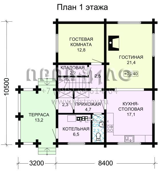 Проект экономичного деревянного дома S7-146(1-39)