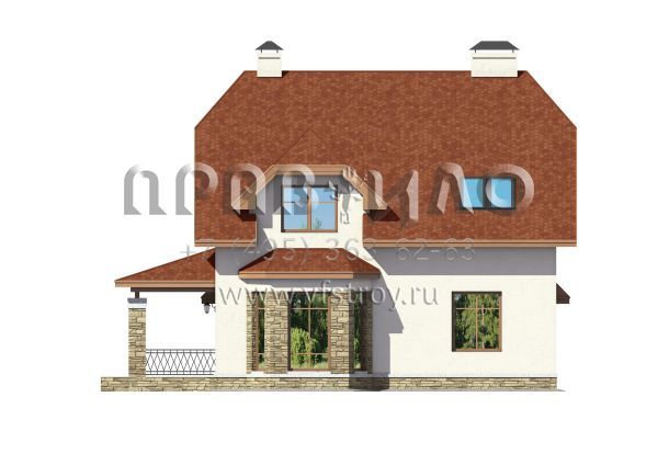 Проект экономичного загородного дома с гаражом S7-165 (3-20b)