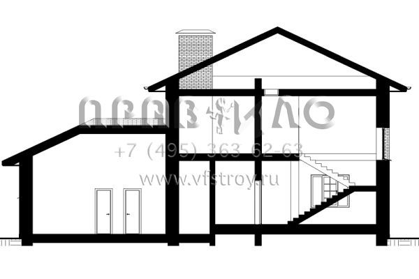 Проект дома с гаражом на две машины S7-242