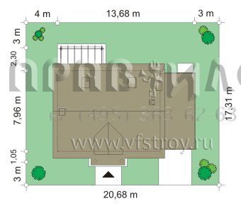 Проект дома с пристроенным гаражом S8-157-2 (Сказочный 3)
