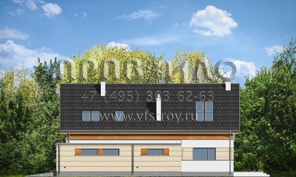 Проект загородного дома с необычным остеклением S8-315-1 (Юрский)