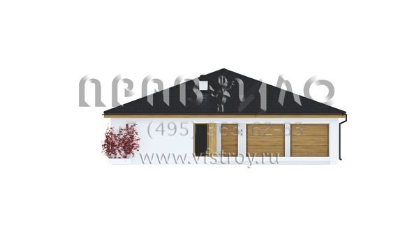 Проект одноэтажного частного дома с гаражом на два автомобиля  S3-181-1 (Z196)